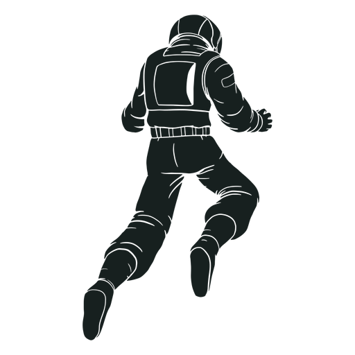 Awesome Pose Silhouette Astronaut Transparent Png And Svg Vector File