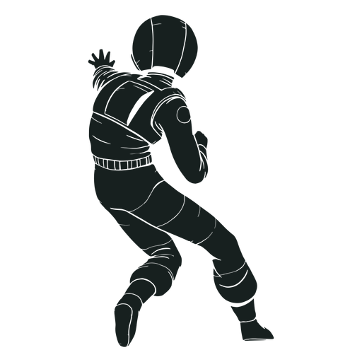 Back view astronaut silhouette PNG Design