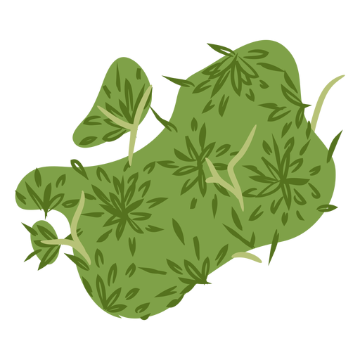 Bed like green tree PNG Design