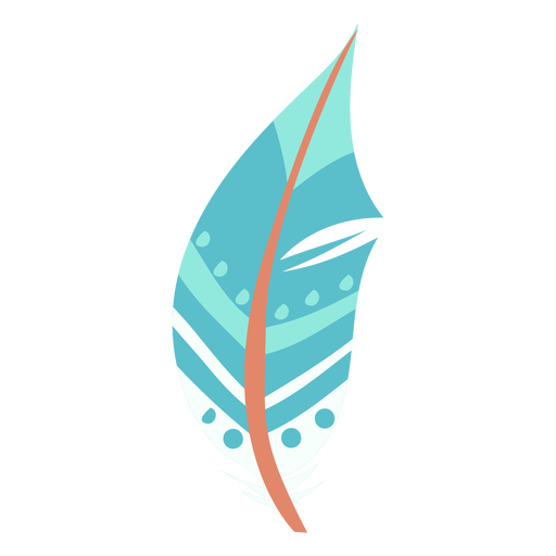 Ilustración circular de plumas azules Diseño PNG