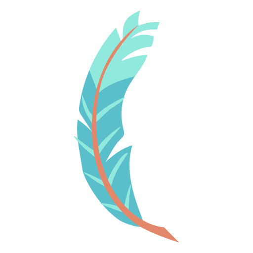 Hoja de plumas azules como Diseño PNG