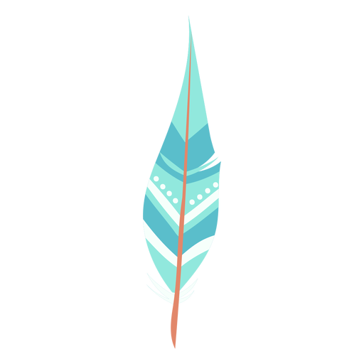 Boho blue feather PNG Design
