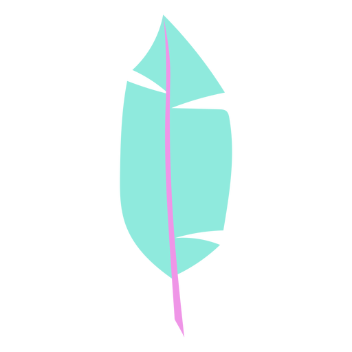Pluma azul boho simple Diseño PNG