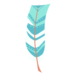 Boho patterned feather