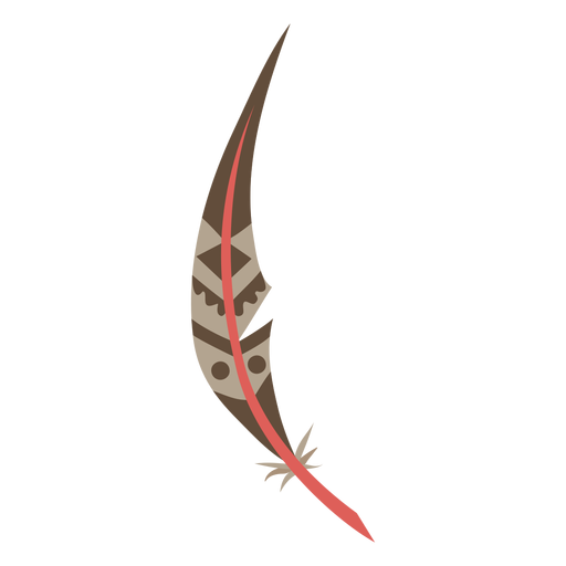 Brown feather illustration design PNG Design