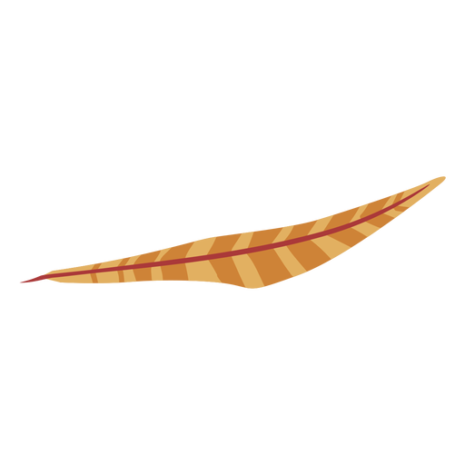Brown striped feather PNG Design