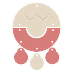 Pendiente circular de piel Diseño PNG