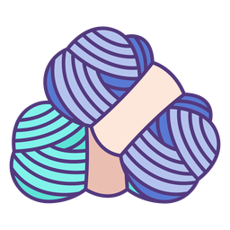 Colored wool threads Transparent PNG