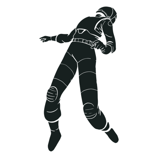 Cool floating astronaut silhouette PNG Design