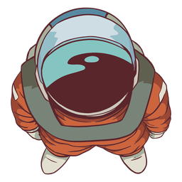 Cool top view astronaut colored Transparent PNG