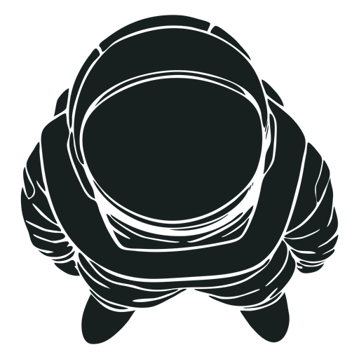 Download Cool top view astronaut silhouette - Transparent PNG & SVG vector file