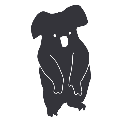 Cute koala silhouette PNG Design