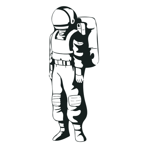 Dibujado stand astronauta Diseño PNG