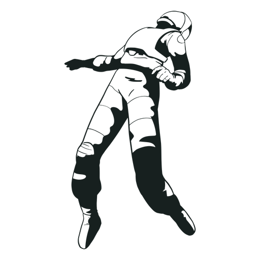 Astronauta flotante fresco dibujado