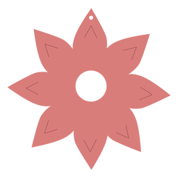 Brinco flor couro Desenho PNG