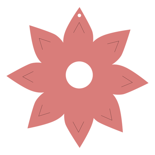 Pendiente de cuero flor Diseño PNG