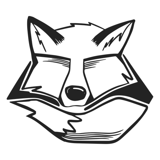 Fox fechou os olhos desenhados Desenho PNG