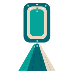 Brinco de couro com borlas verdes Desenho PNG