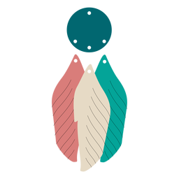 Brinco de couro hippie Desenho PNG