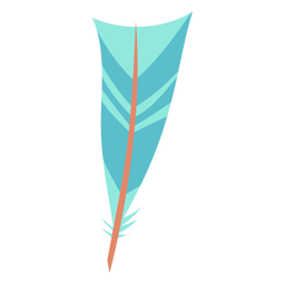 Inverted triangle blue feather PNG Design