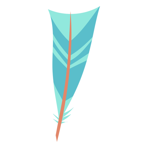 Inverted triangle blue feather PNG Design