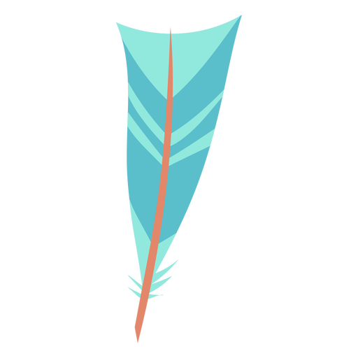 Umgekehrte dreieckige blaue Feder PNG-Design