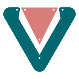 Pendiente de piel con triángulo invertido Diseño PNG