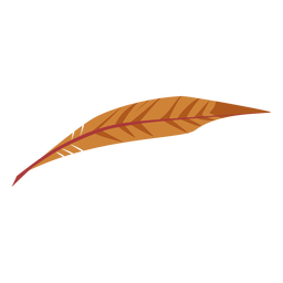 Hoja como pluma de color marrón Diseño PNG