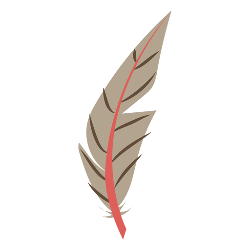Leaf like brown feather