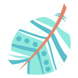 Pluma azul oblonga Diseño PNG