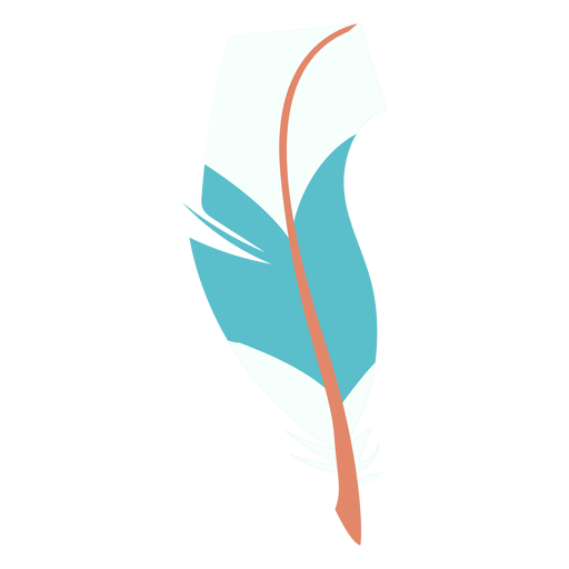 Peculiar shape blue feather