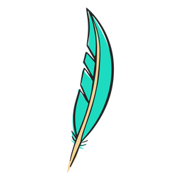 Pretty blue feather Transparent PNG