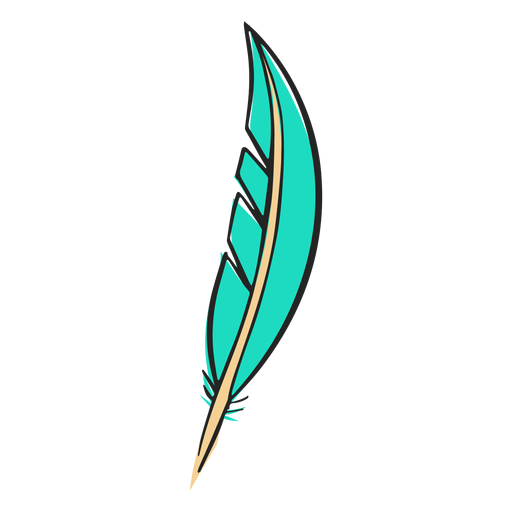 Pretty blue feather PNG Design
