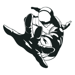 Reaching out drawnastronaut Transparent PNG