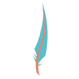 Sharp tip blue feather PNG Design