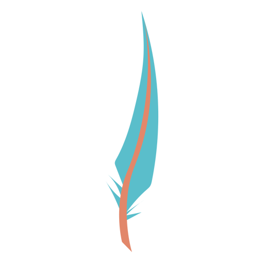 Punta afilada pluma azul Diseño PNG