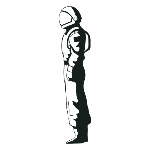 Side View Drawn Astronaut Transparent Png And Svg Vector File