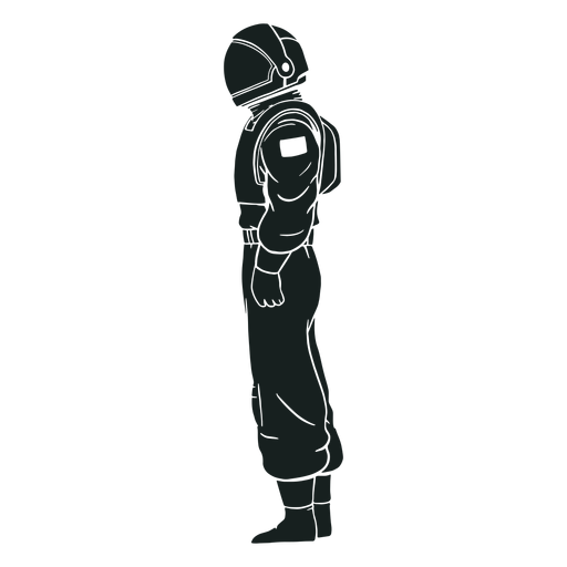 Silhouette Astronaut Side View Transparent Png And Svg Vector File