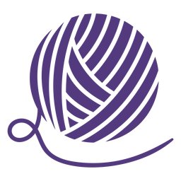 Bola de lana grande silueta Diseño PNG
