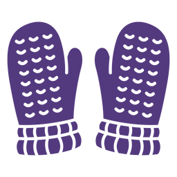 Silhouette wool gloves PNG Design
