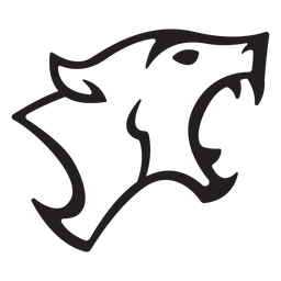 Traço de urso simples Desenho PNG