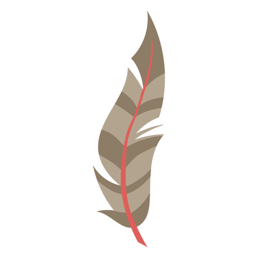 Pluma marrón simple Diseño PNG
