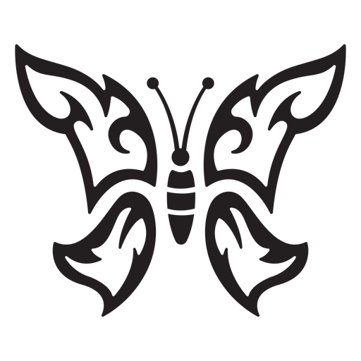 Mariposa de trazo de mariposa simple Diseño PNG