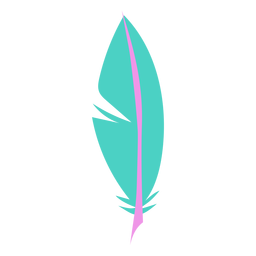 Pluma púrpura verde simple Diseño PNG