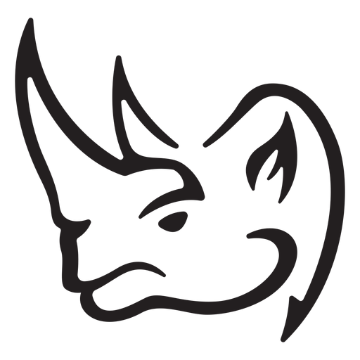 Curso de rinoceronte simples Desenho PNG
