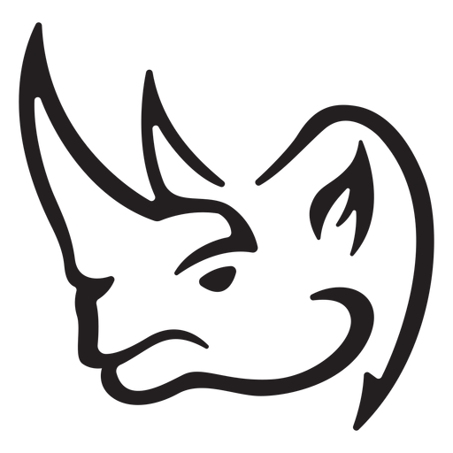 Simple rhinoceros stroke PNG Design