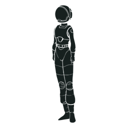 Einfache stehende Astronauten-Silhouette PNG-Design