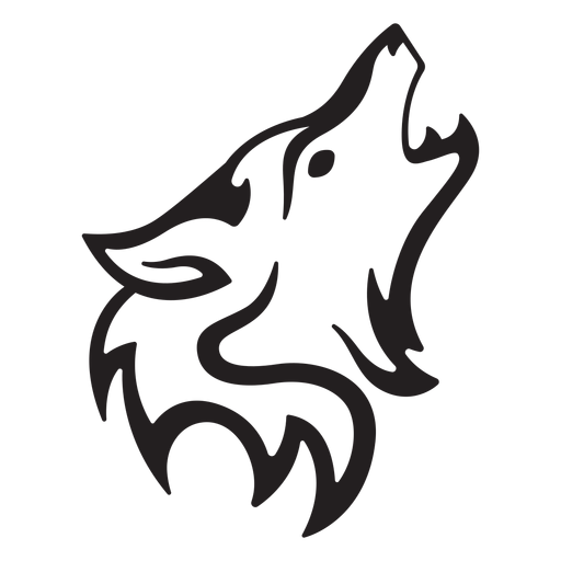 Simple wolf stroke PNG Design