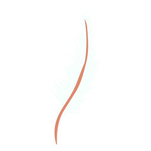Slim feather line PNG Design