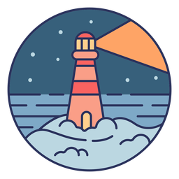 Schneelandschaft Leuchtturm PNG-Design